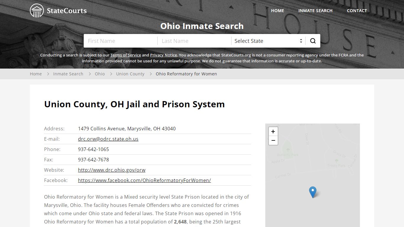 Ohio Reformatory for Women Inmate Records Search, Ohio - StateCourts